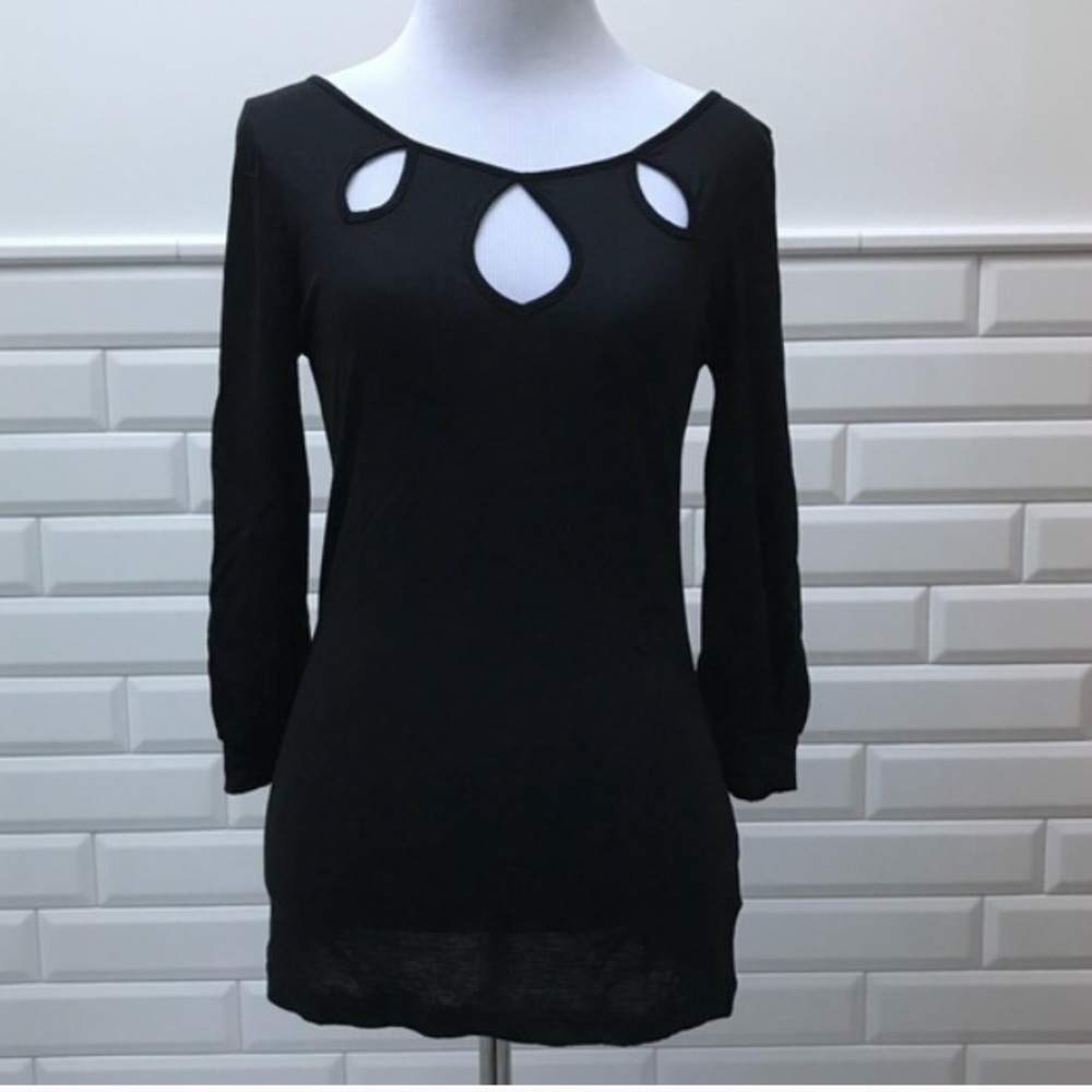 Anthropologie Long Sleeves Top with Cut Outs